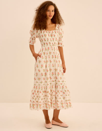Pink City Prints Rosebud Posey Goldie Dress