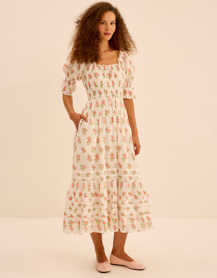 Pink City Prints Rosebud Posey Goldie Dress