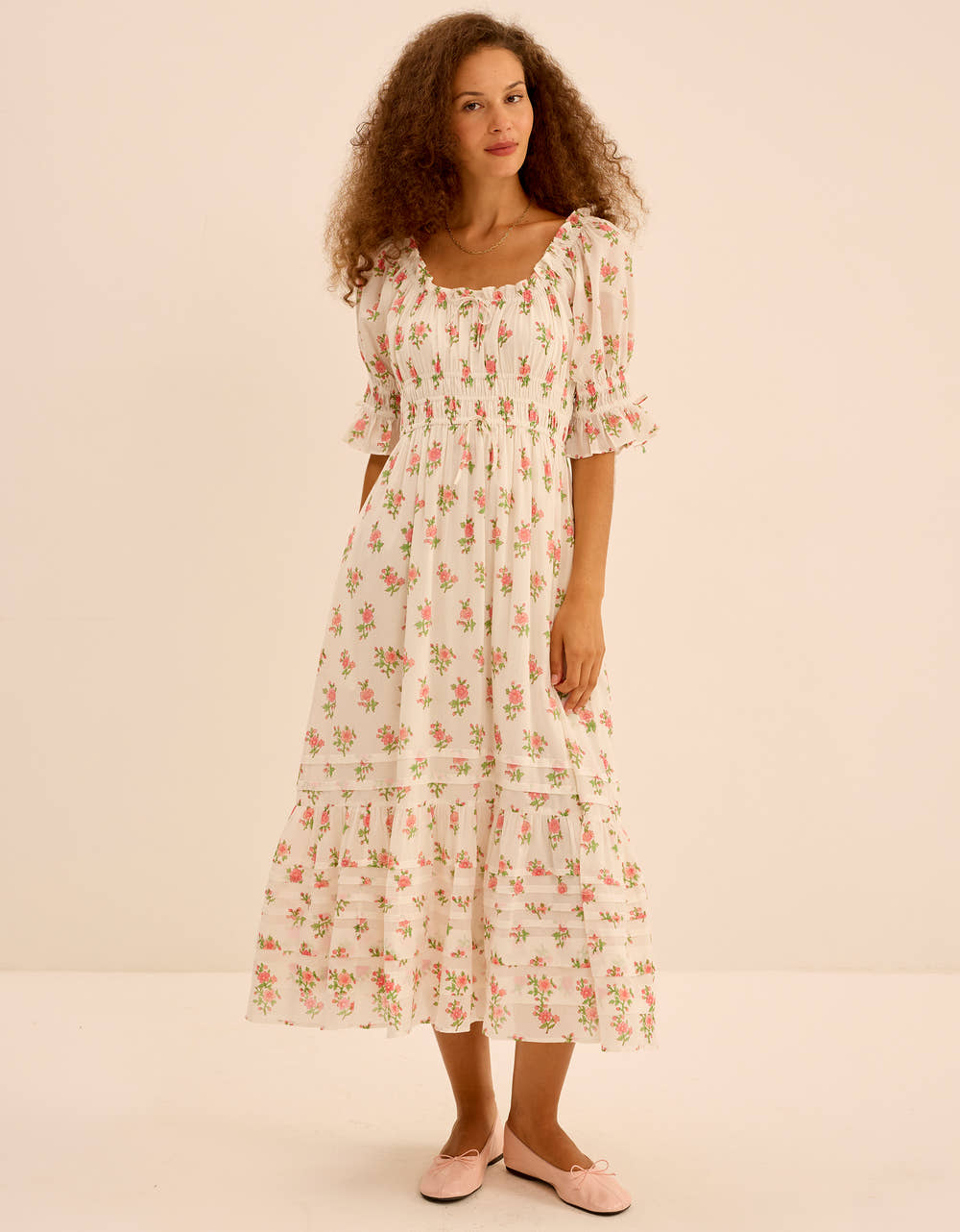 Pink City Prints Rosebud Posey Goldie Dress