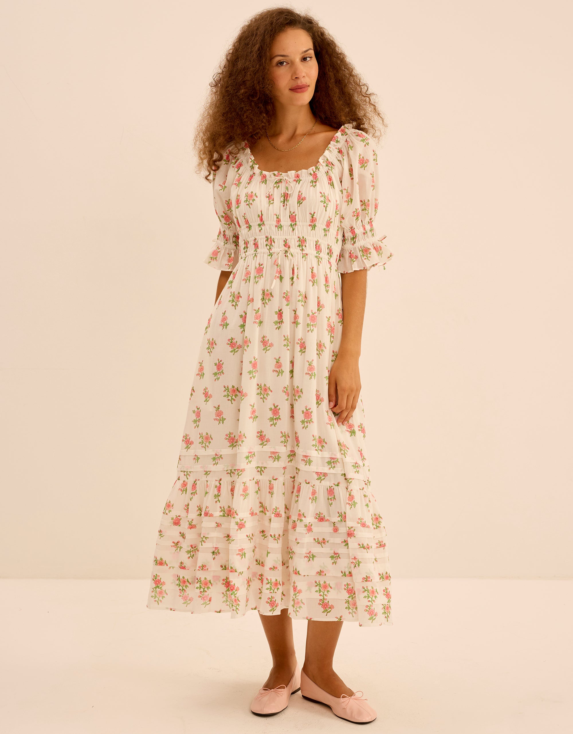Pink City Prints Rosebud Posey Goldie Dress