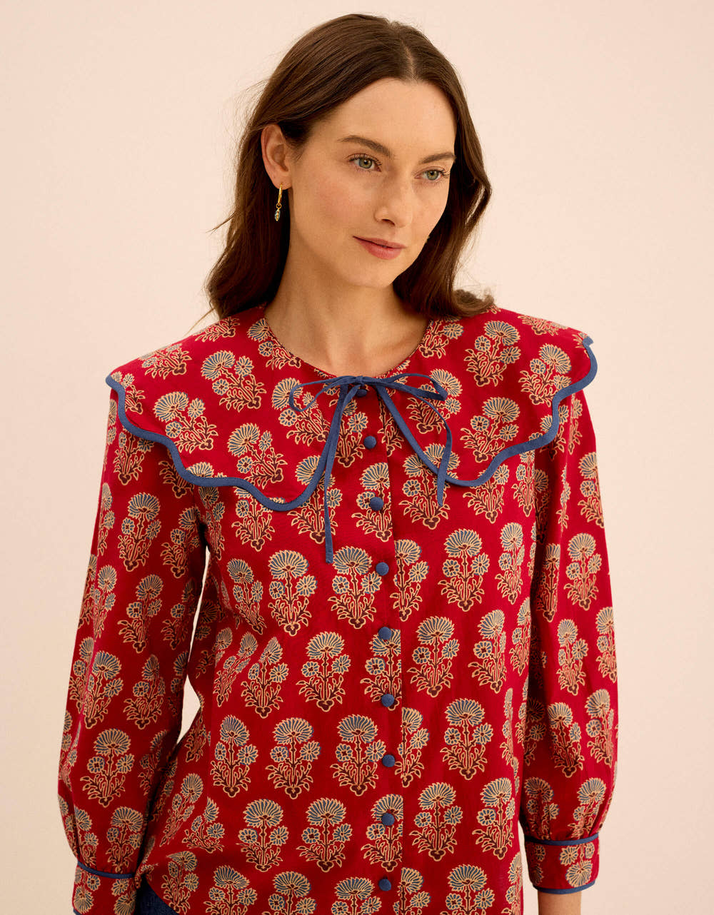 Pink City Prints Ruby Buta Apple Blouse