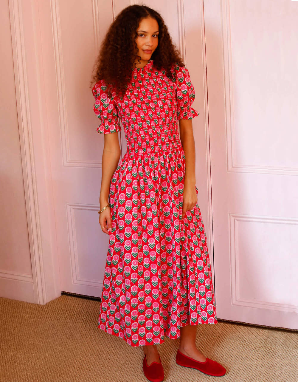 Pink City Prints Ruby Buta Lorenne Dress