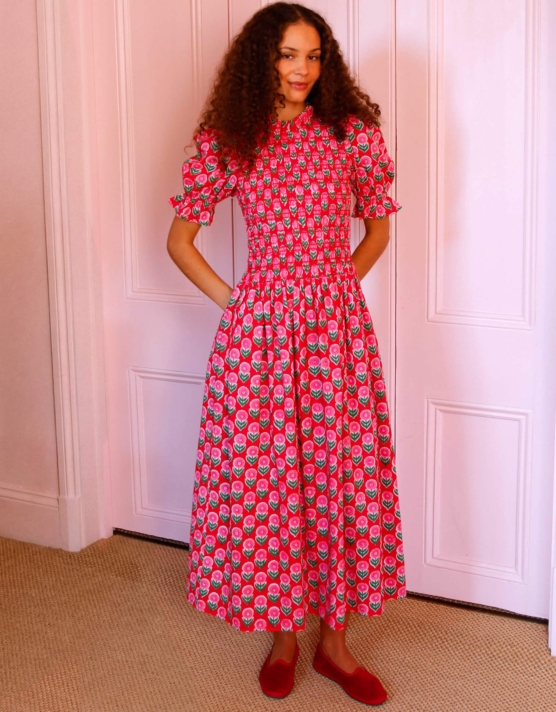 Pink City Prints Ruby Buta Lorenne Dress