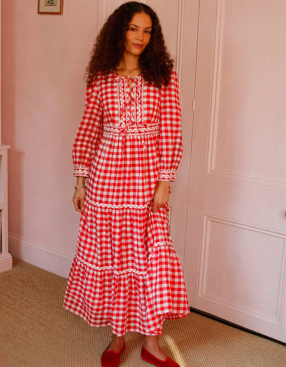 Pink City Prints Ruby Gingham Robin Dress