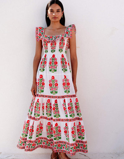 Pink City Prints Ruby Poppy Carrie Dress