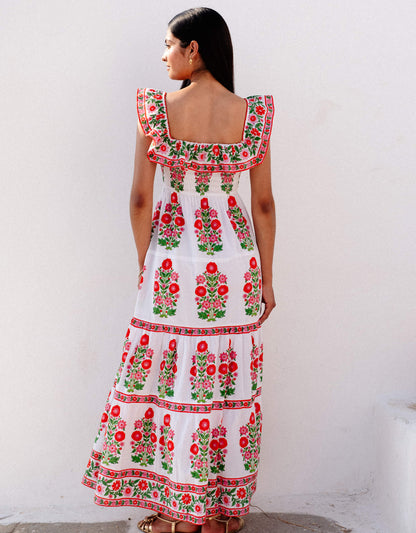 Pink City Prints Ruby Poppy Carrie Dress