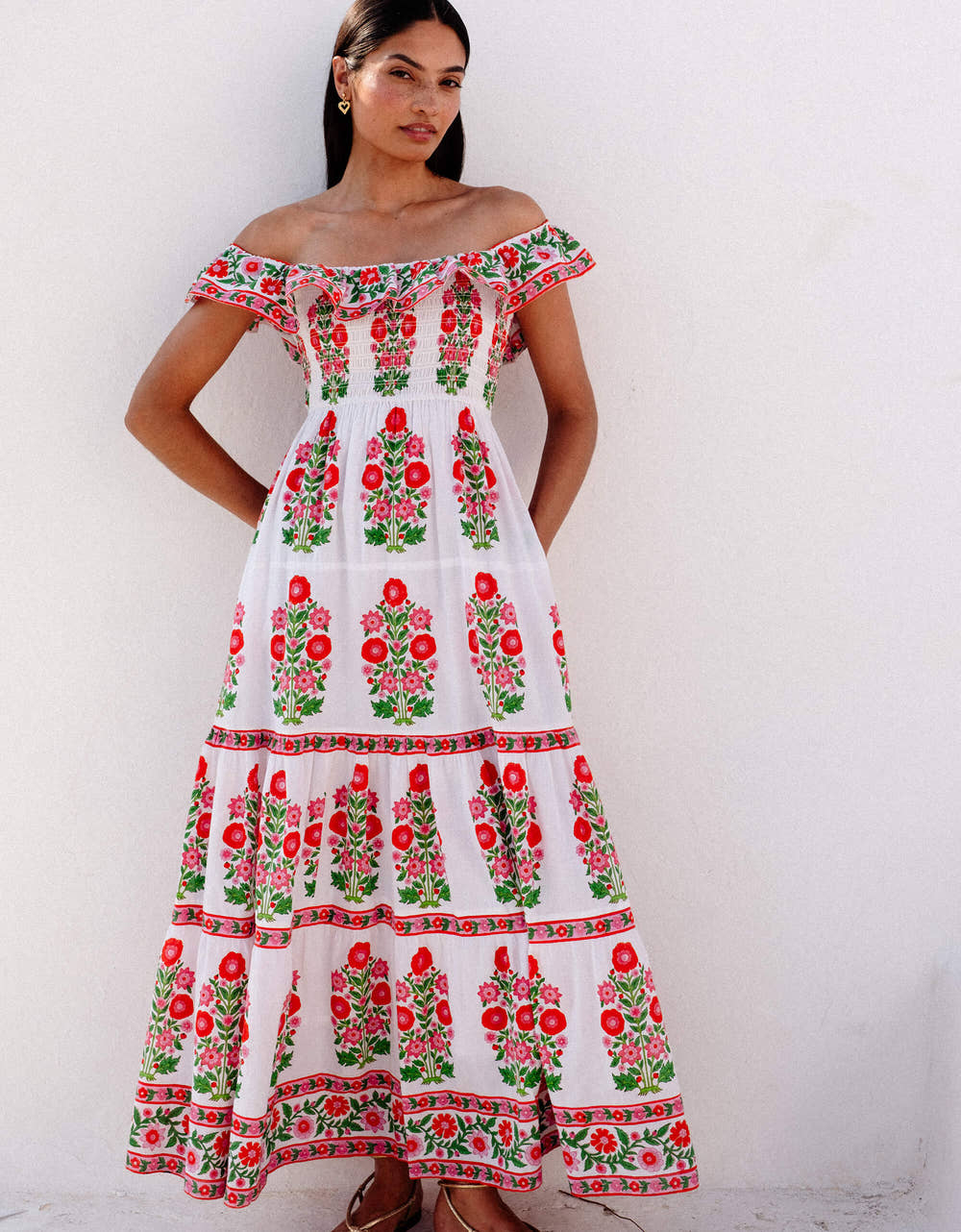 Pink City Prints Ruby Poppy Carrie Dress