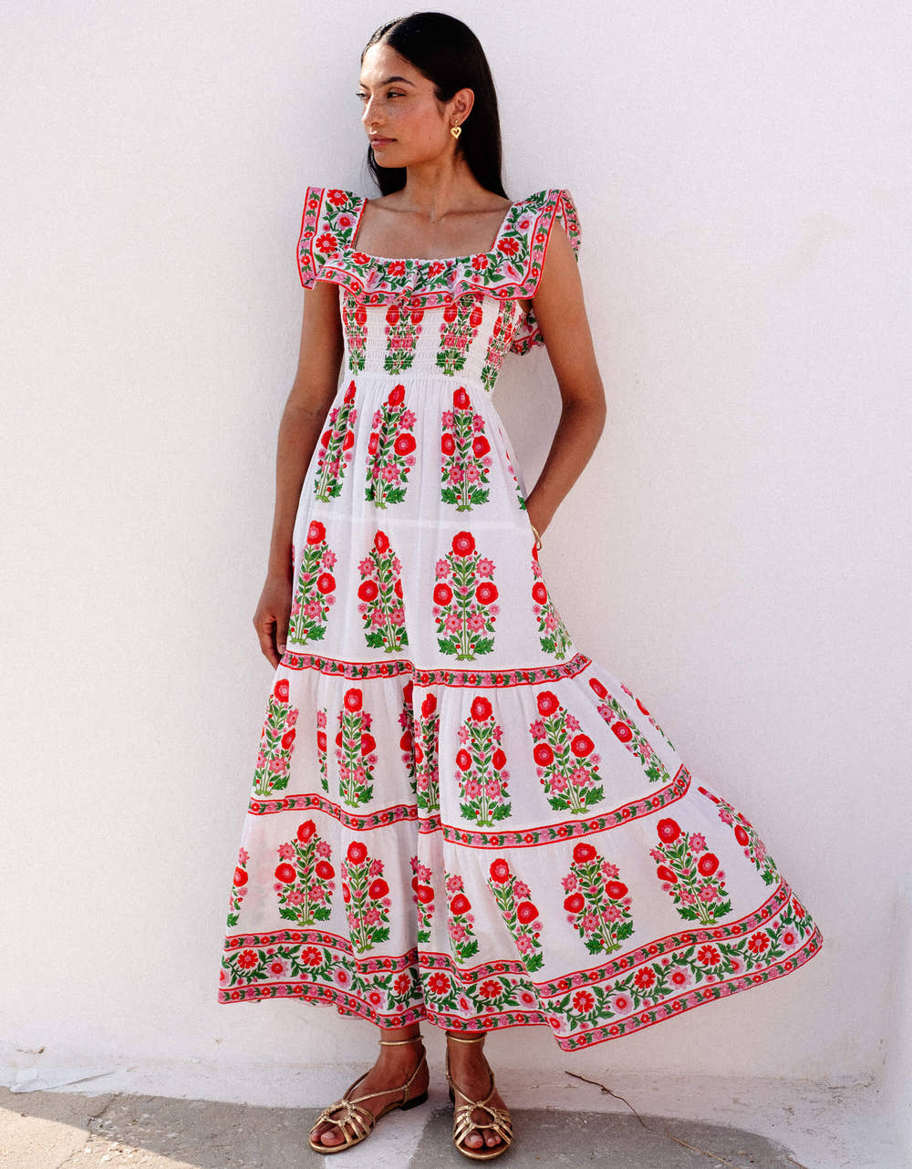 Pink City Prints Ruby Poppy Carrie Dress
