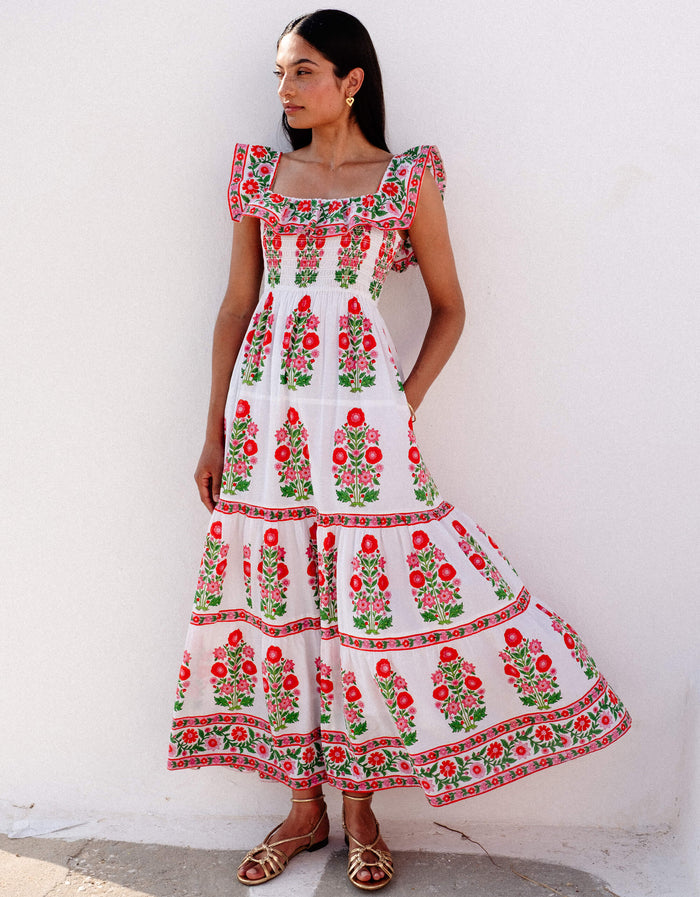Pink City Prints Ruby Poppy Carrie Dress