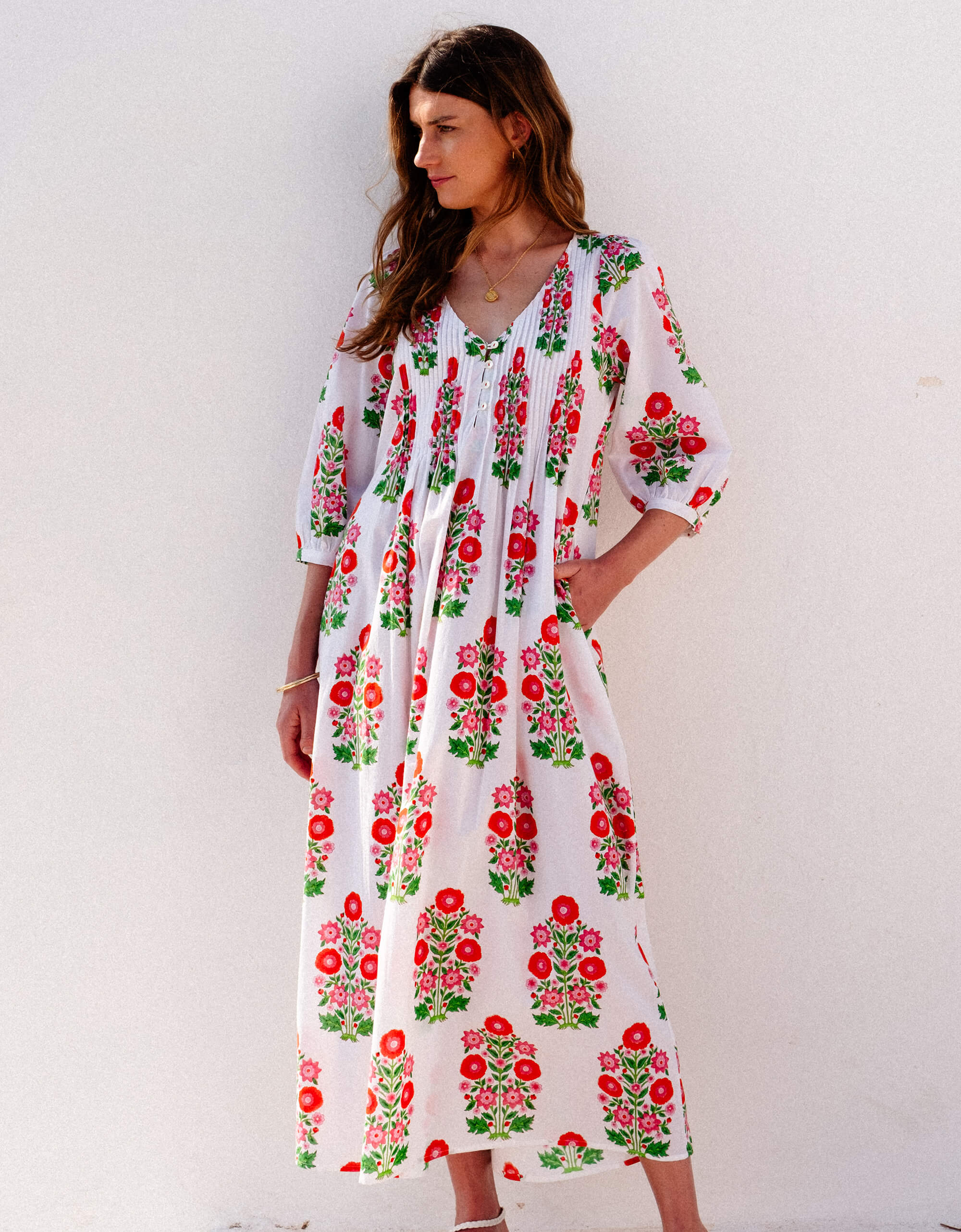 Pink City Prints Ruby Poppy Cayman Kaftan