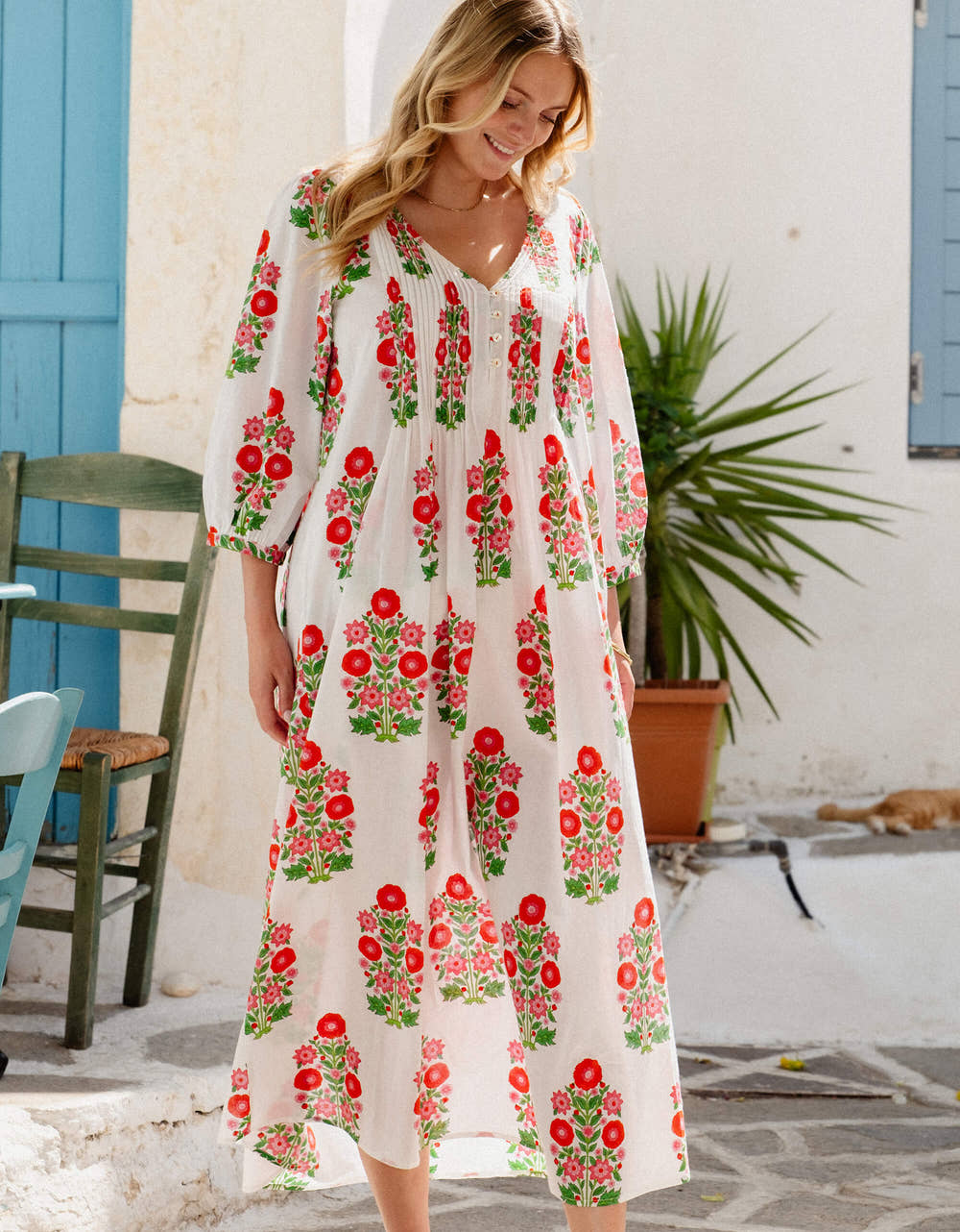 Pink City Prints Ruby Poppy Cayman Kaftan