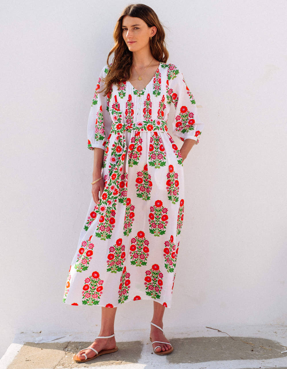Pink City Prints Ruby Poppy Cayman Kaftan