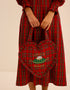 Pink City Prints Ruby Tartan Heart Bag