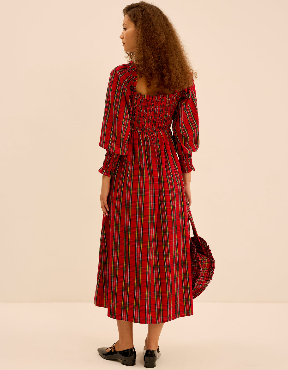 Pink City Prints Ruby Tartan Isla Dress