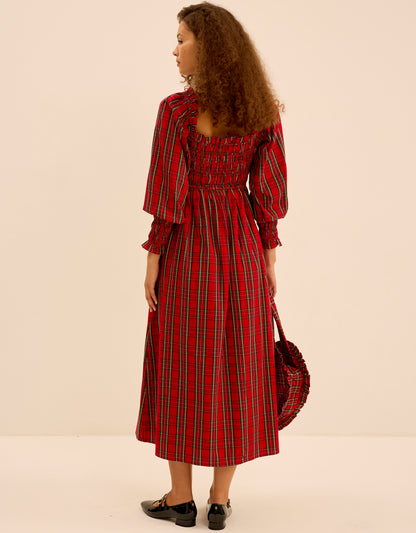 Pink City Prints Ruby Tartan Isla Dress