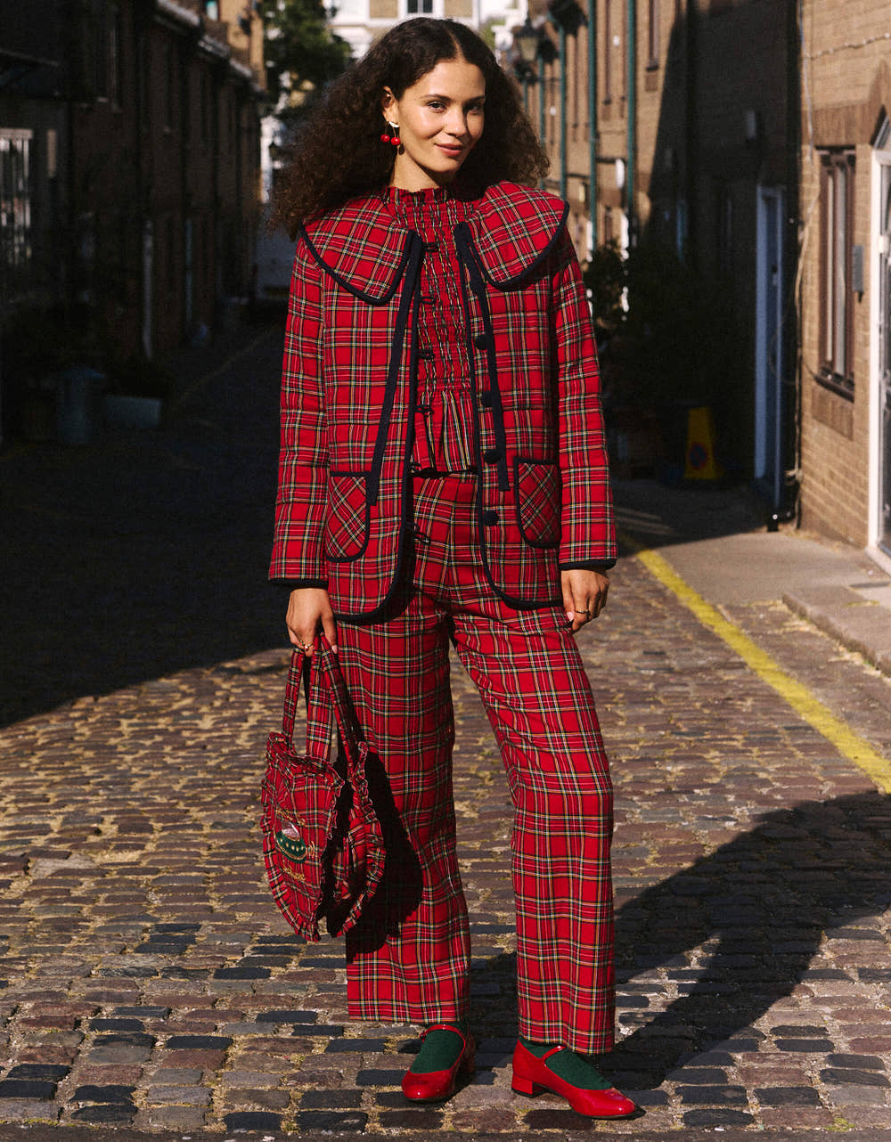 Pink City Prints Ruby Tartan Romy Trousers