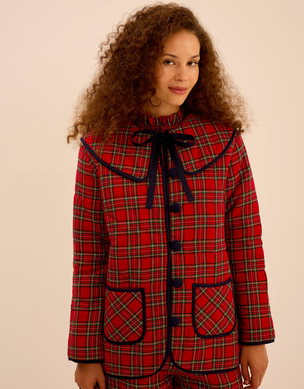 Pink City Prints Ruby Tartan Simone Jacket