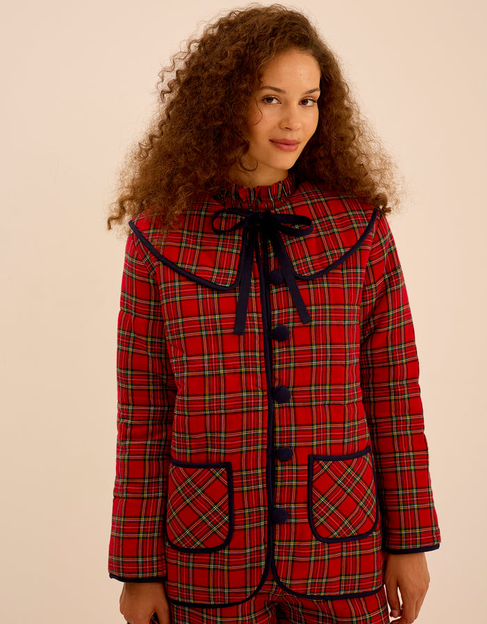 Pink City Prints Ruby Tartan Simone Jacket