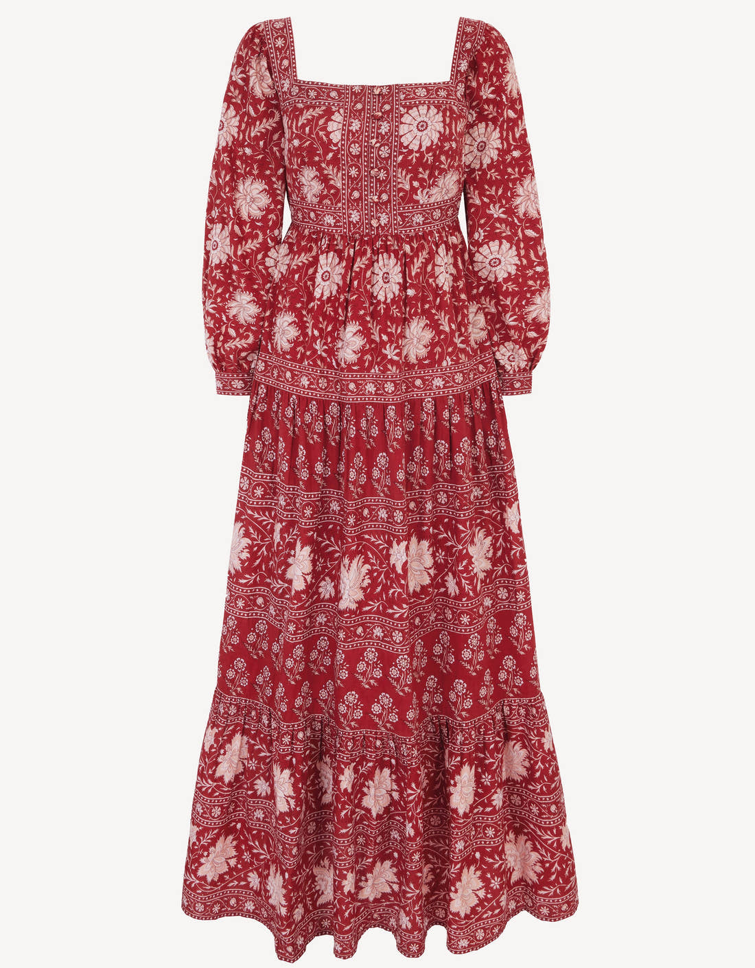 Pink City Prints Rust Borders Lucia Dress