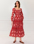 Pink City Prints Rust Borders Lucia Dress