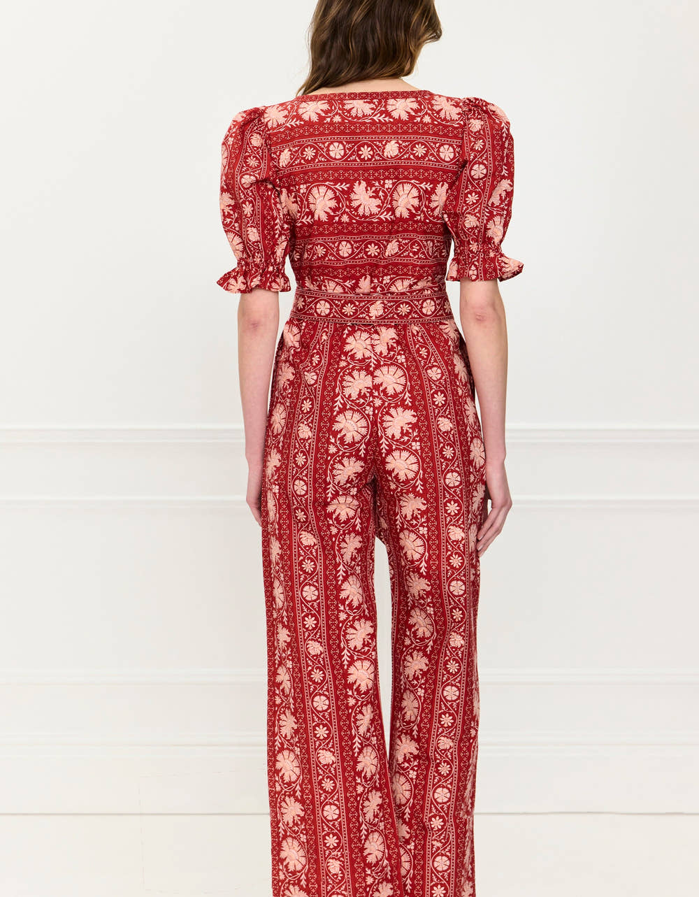 Pink City Prints Rust Borders Ottie Jumpsuit