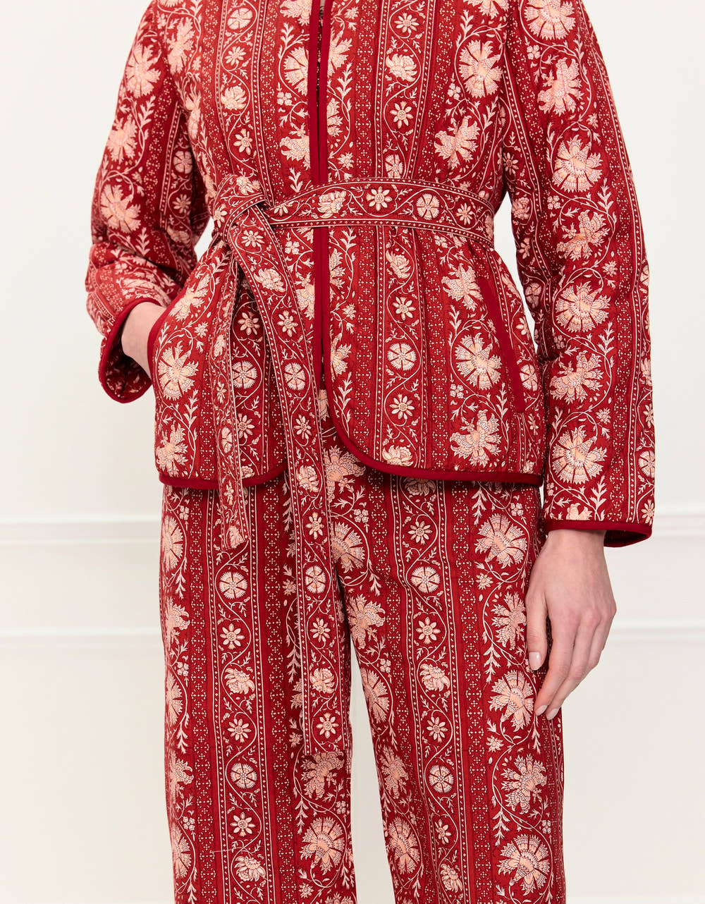 Pink City Prints Rust Borders Paris Jacket