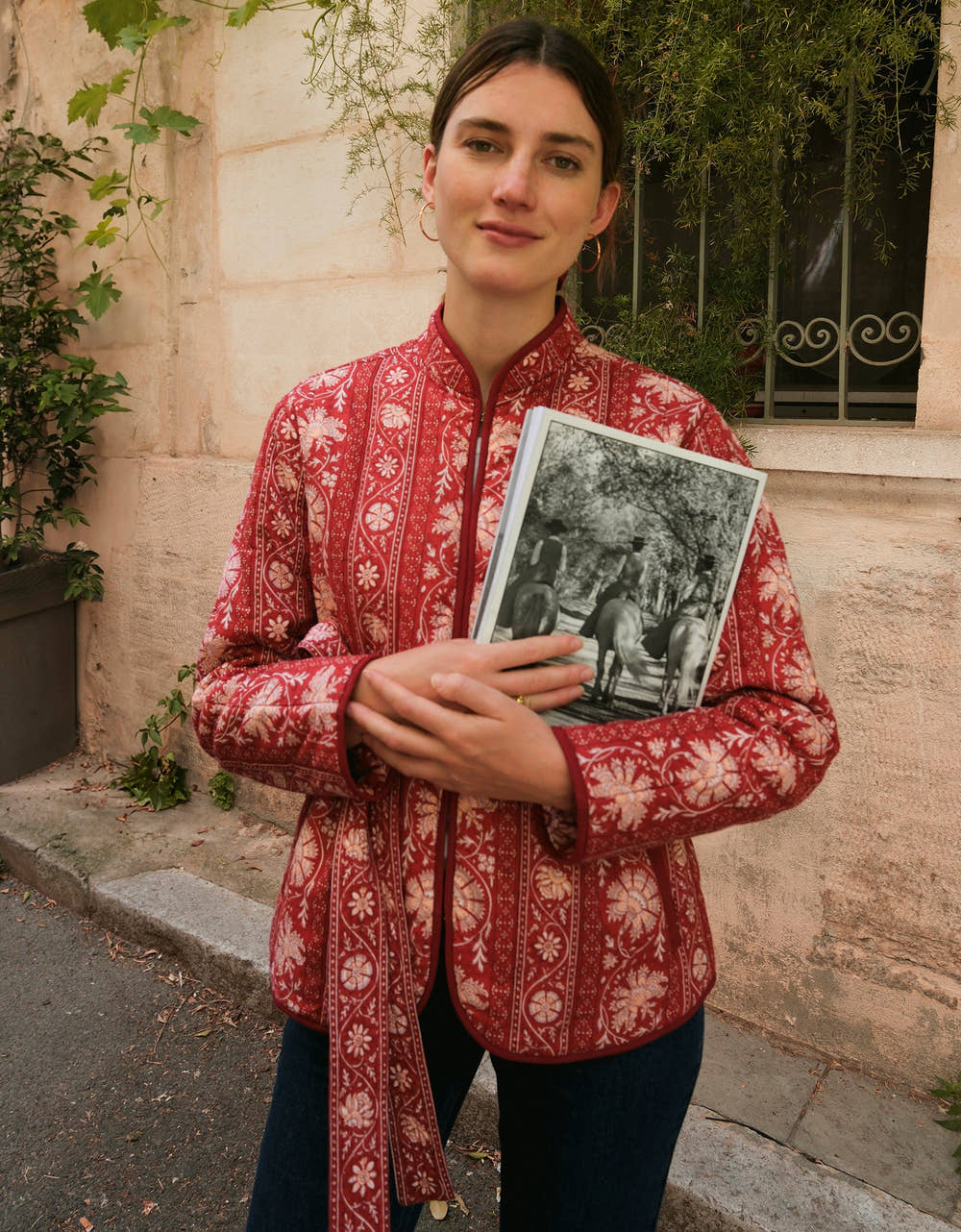 Pink City Prints Rust Borders Paris Jacket