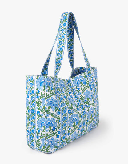 Pink City Prints Sapphire Border Tote Bag