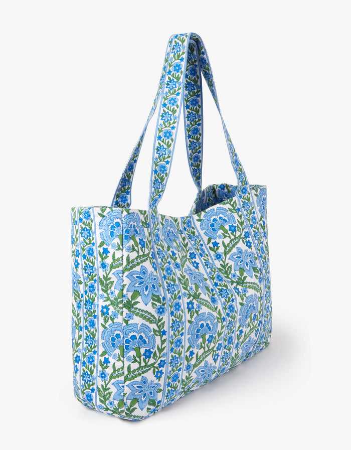 Pink City Prints Sapphire Border Tote Bag