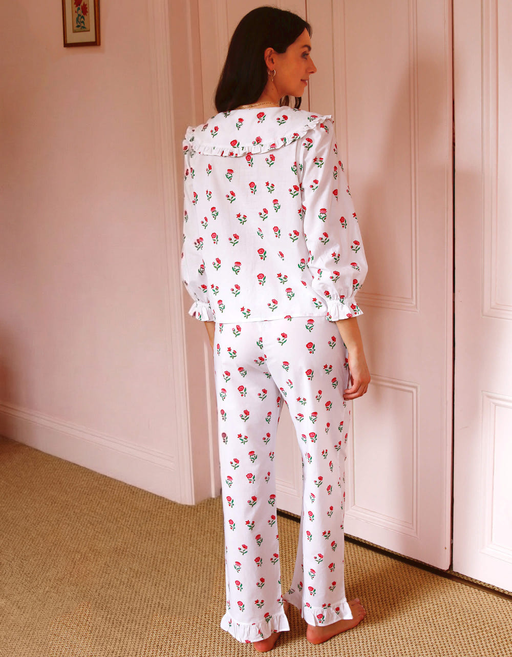 Pink City Prints Scarlet Ditsy Joy Pyjama Set