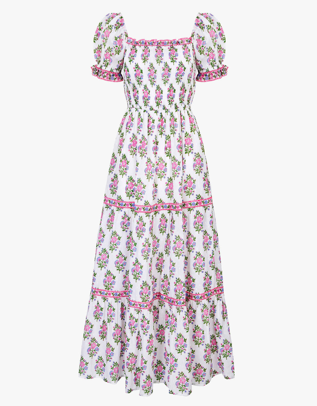 Pink City Prints Schiffli Folk Posey Palermo Dress