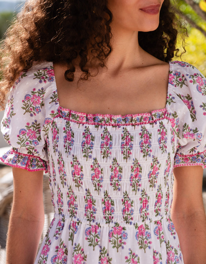 Pink City Prints Schiffli Folk Posey Palermo Dress