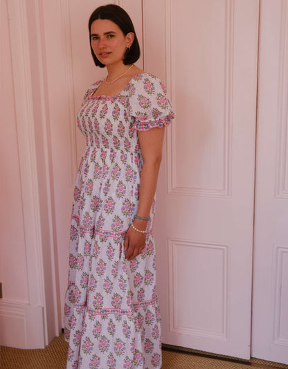 Pink City Prints Schiffli Folk Posey Palermo Dress