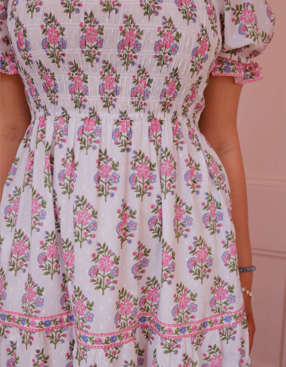 Pink City Prints Schiffli Folk Posey Palermo Dress