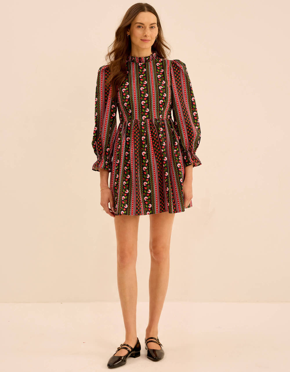 Pink City Prints Strawberry Border Mumbai Mini
