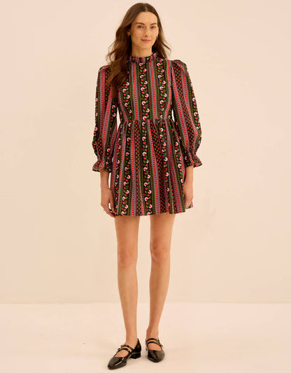 Pink City Prints Strawberry Border Mumbai Mini