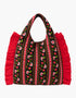 Pink City Prints Strawberry Border Ruffle Clutch