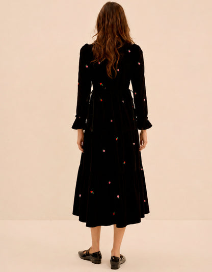 Pink City Prints Strawberry Embroidery Amelia Dress