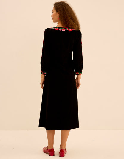 Pink City Prints Strawberry Embroidery Olivia Dress