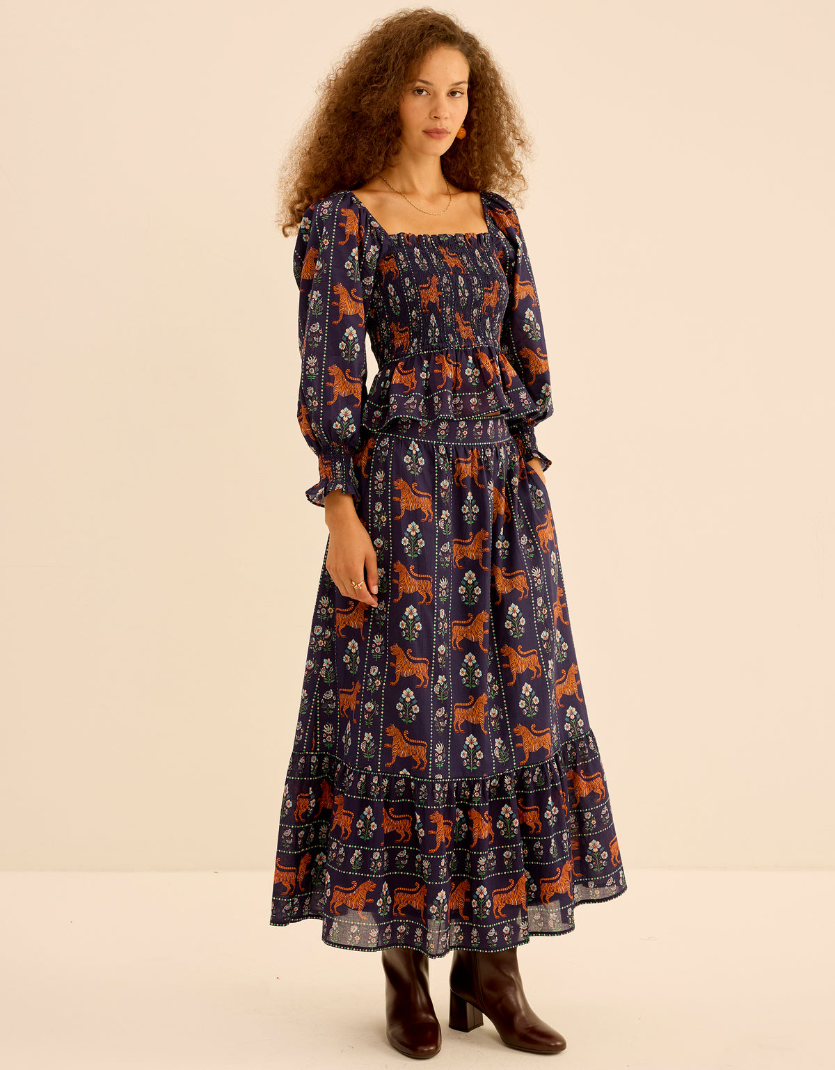 Pink City Prints Tiger Border Florence Top