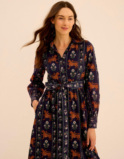 Pink City Prints Tiger Border Gina Dress
