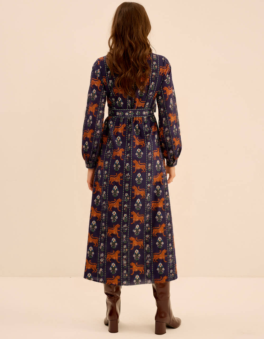 Pink City Prints Tiger Border Gina Dress