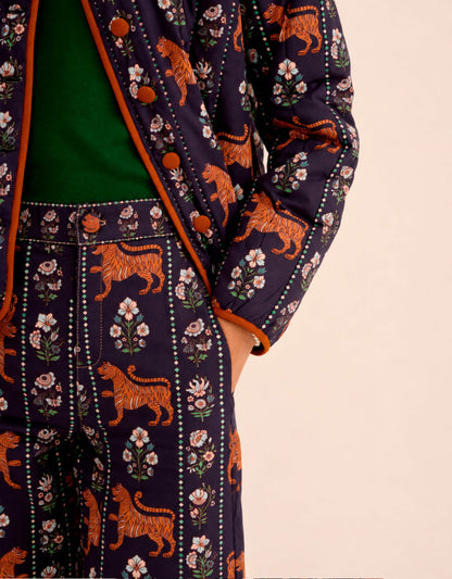 Pink City Prints Tiger Border Romy Trousers