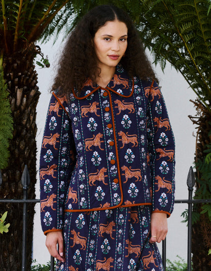Pink City Prints Tiger Border Stevie Jacket