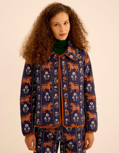 Pink City Prints Tiger Border Stevie Jacket