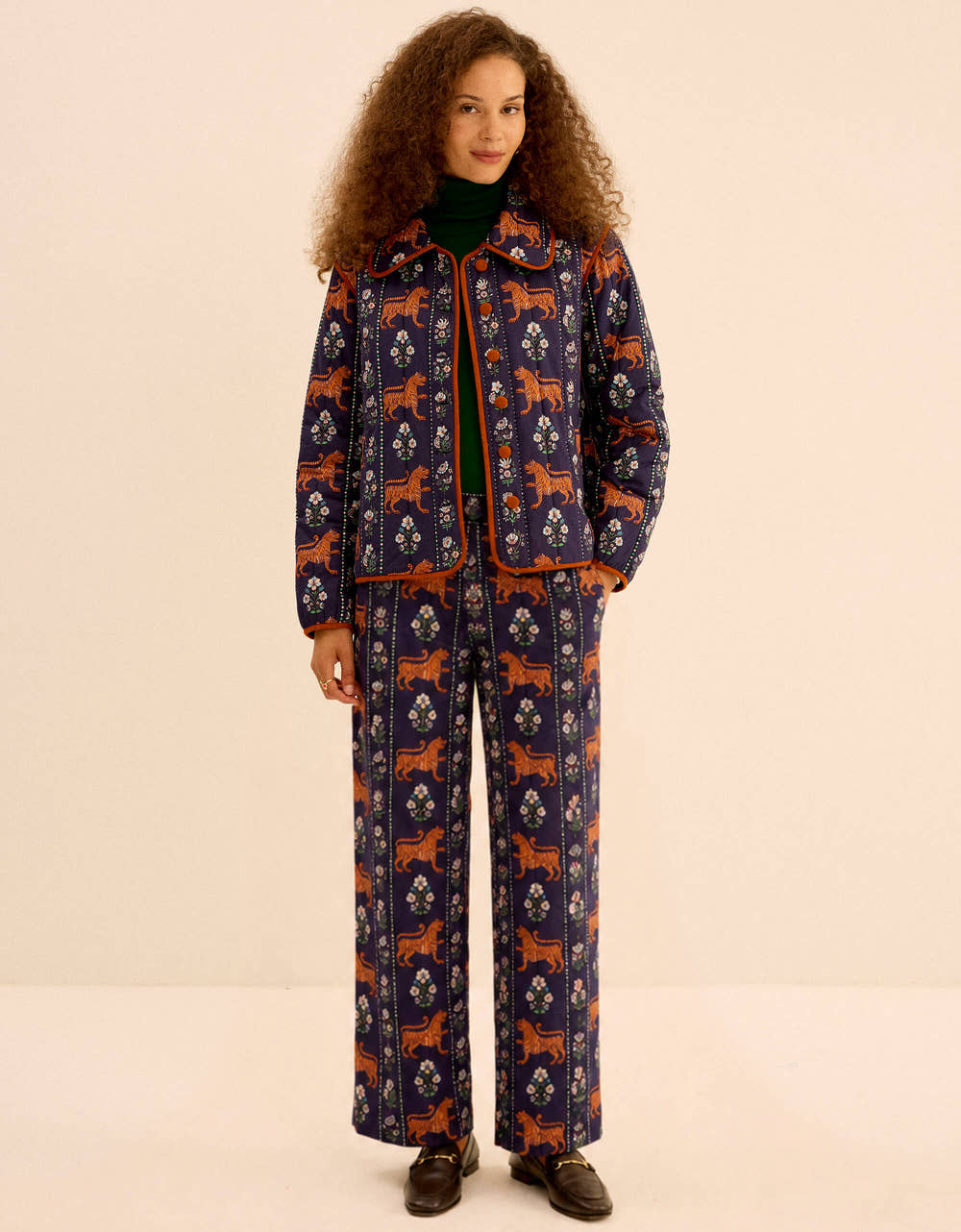 Pink City Prints Tiger Border Stevie Jacket