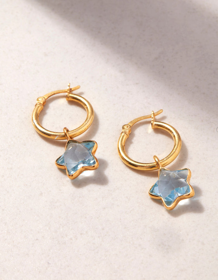 Pink City Prints Topaz Star Earrings