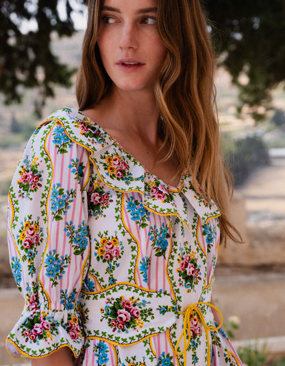 Pink City Prints Vintage Bouquet Ava Dress