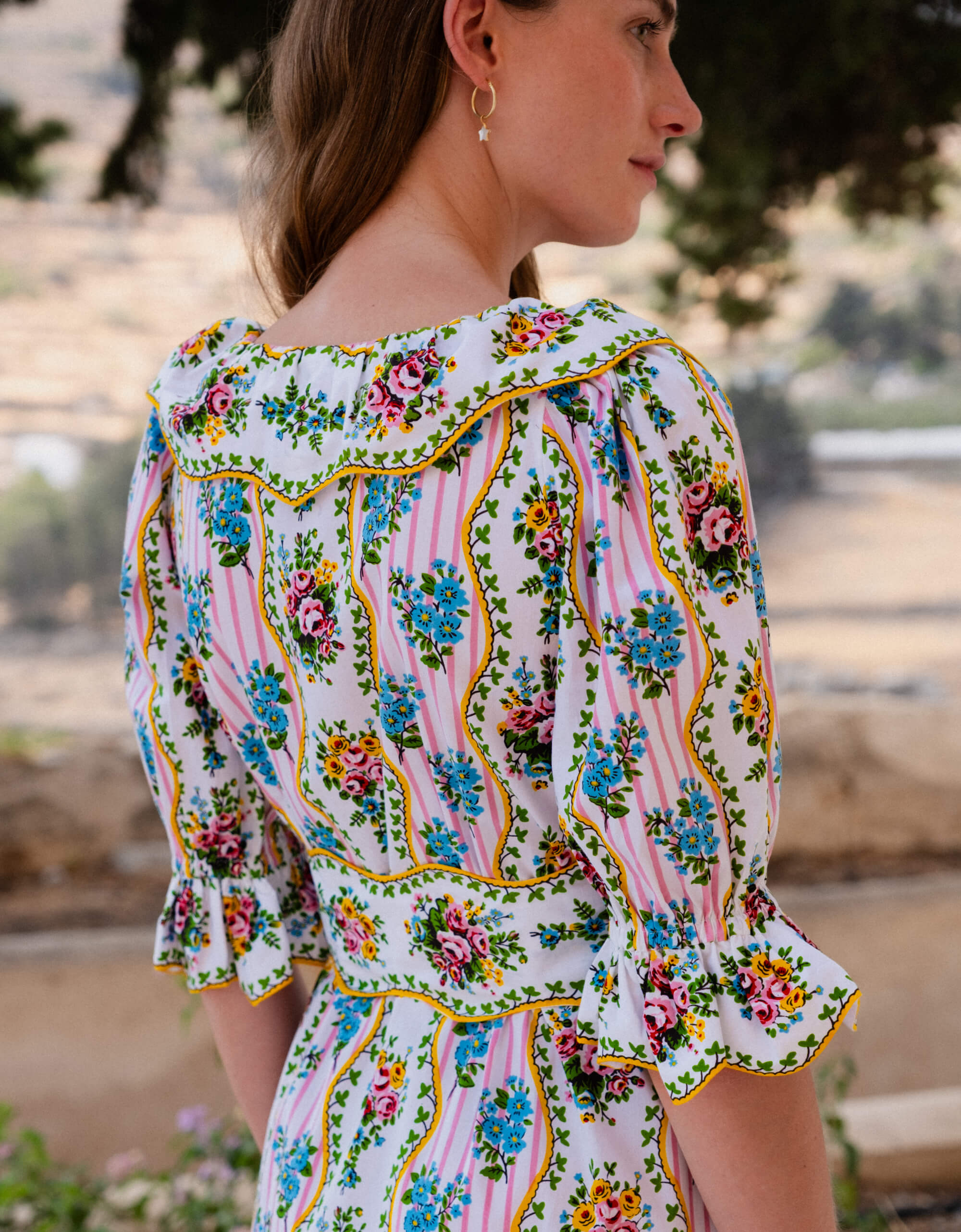 Pink City Prints Vintage Bouquet Ava Dress