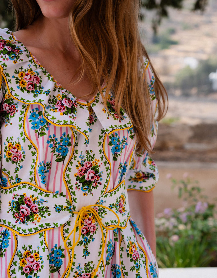 Pink City Prints Vintage Bouquet Ava Dress